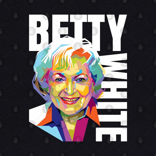 Betty White Pop Art by Laksana Ardie Store